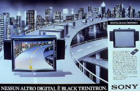 PubblicitÃ . Un manifesto pubblicitario della Sony.Sony